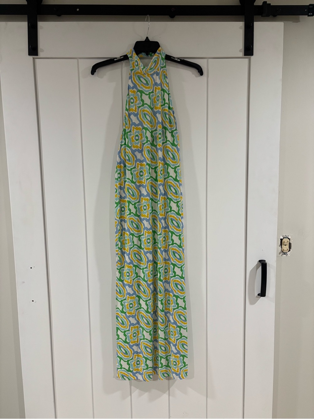 Zara Psychadelic Print Halter Maxi Dress in Size M